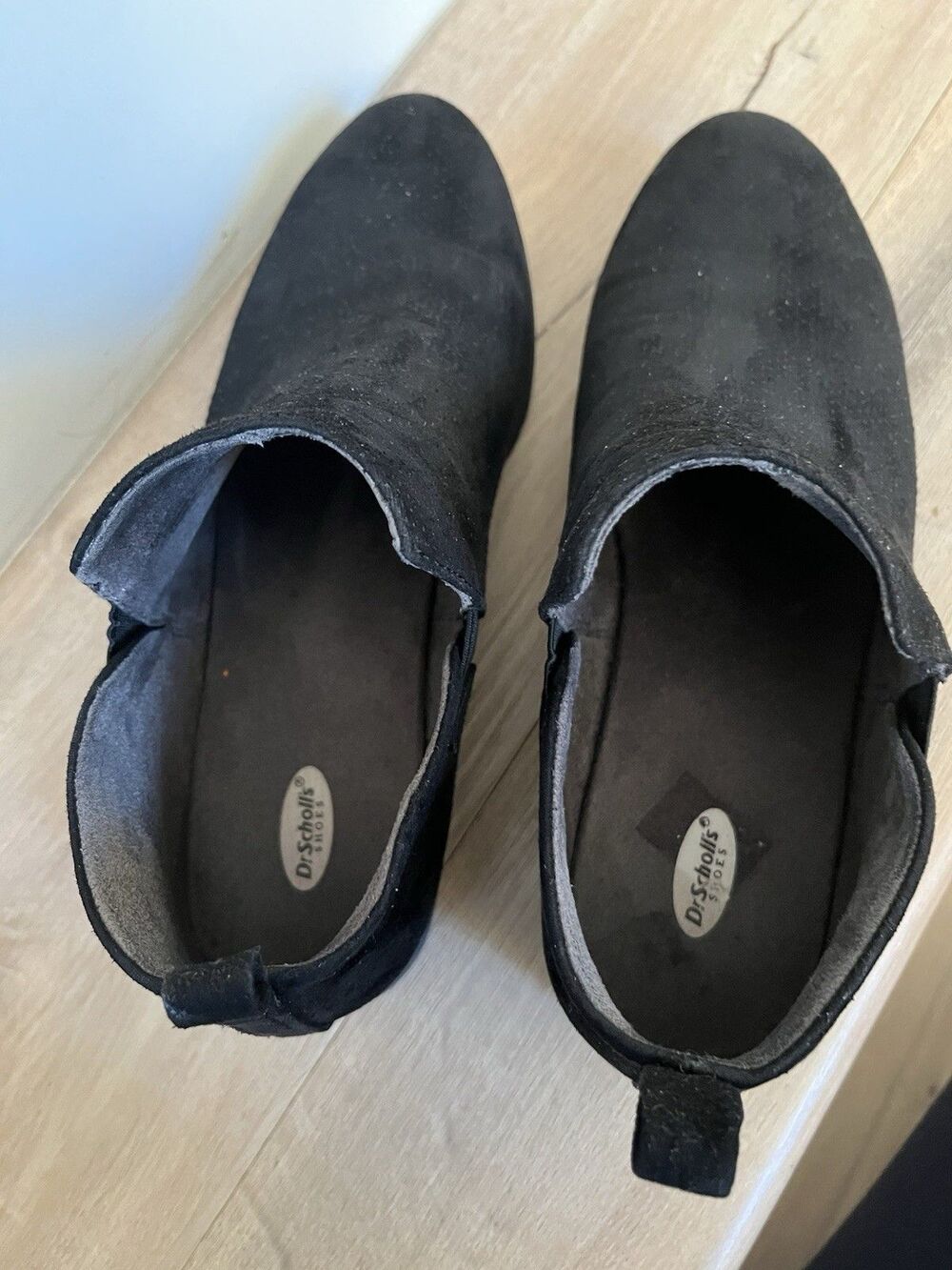 Dr. Scholl’s Ruler Black Microfiber Slip-On Ankle Bootie Loafer Shoes Womens 8M - Picture 5 of 10
